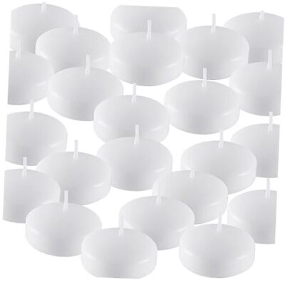 #ad 2Inch Floating Candles Unscented Discs for Wedding Pool Party Holiday 24 Pack