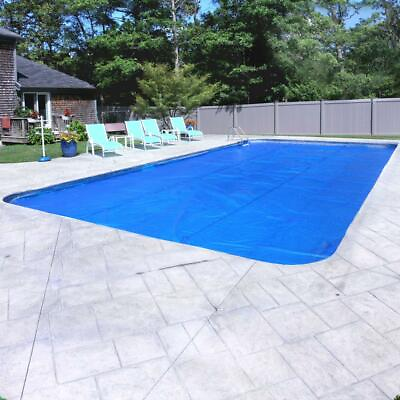 #ad Swimming Solar Pool Cover In Ground Premium 10 Year 16 X 32 Ft Rectangular Blue