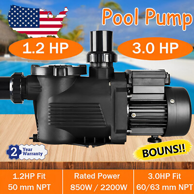 #ad 1.2 3.0HP For Hayward Swimming Pool Pump Motor In Above Ground Strainer w UL