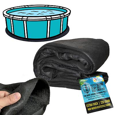 #ad 27 Foot Round Heavy Duty Pool Liner Pad for Above Ground Swimming Pools Protect