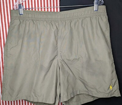 #ad Polo Ralph Lauren Swim Shorts Men#x27;s XL Trunks Lined Flat Front Pocket Swimwear
