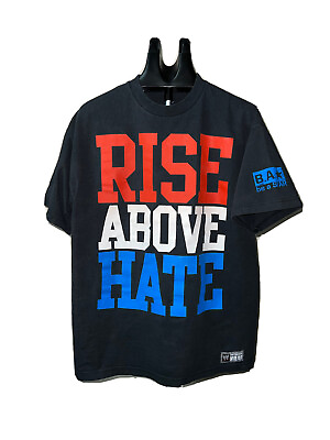 WWE John Cena T Shirt XL Rise Above Hate Authentic Black All Around Graphic Tee