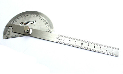 #ad Rotary Protractor Measuring Angle Square Drawing Line Rule Gauge Machinist Tool