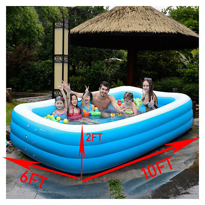 #ad Inflatable Swim Center Family Lounge Pool 10#x27; x 6#x27; x 2#x27;FT