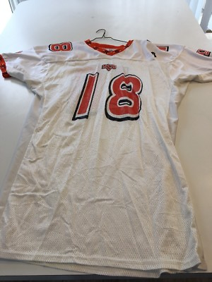 #ad Game Worn Used Oklahoma State Cowboys Football Jersey #18 Sports Belle 2XL