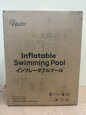 #ad Evajoy Inflatable Pool 92#x27;#x27;x56quot;x20quot; Brand New Sealed Box Blue Color