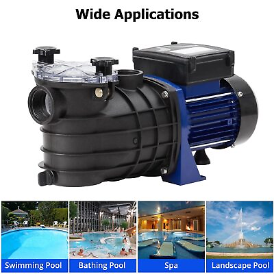 #ad #ad 0.75HP In Above Ground Single Speed Pool Pump 550W 115V High Flow Low Noise