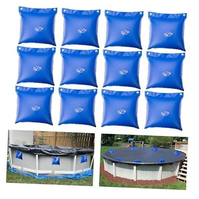 #ad 12 Pack Pool Cover WeightsDurable 0.4 mm PVC Pool Cover Water Bags Swimming