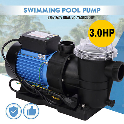 #ad Swimming Pool Pump 1.2 3.0 HP w Strainer Filter Pump In Above Ground 2900 RPM