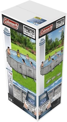 �� COLEMAN Power Steel 16ft x 10ft x 48in Oval Above Pool Set 16’ x 10’ x 48” ��
