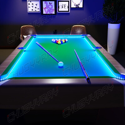 Blue LED Pool Billiard Table Lighting KIT light your pool table Felt BRIGHT