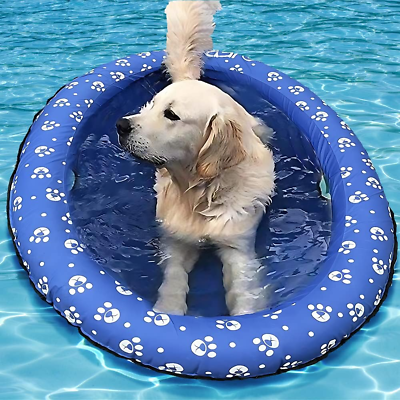 #ad Inflatable Pool Float for Adult Dogs and Puppies Large Contemporary Modern Blue