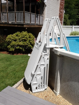 #ad VinylWorks AF W Above Ground Swimming Pool Step amp; Ladder Entry System White
