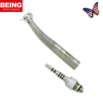 #ad BEING Dental Fiber Optic LED Handpiece High Speed Ti Coated Coupler fit KAVO 6H