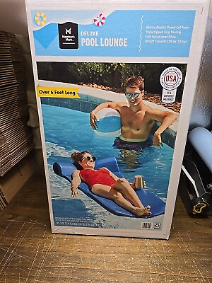 #ad Member#x27;s Mark 2quot; Closed Cell Foam Deluxe Pool Float Lounge Blue