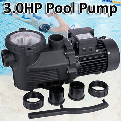 #ad 220V High Flow Swimming Pool Pump Motor W Filter Above Ground 3HP In Ground