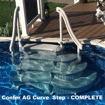 #ad Confer Plastics Curve Above Ground Pool Step System