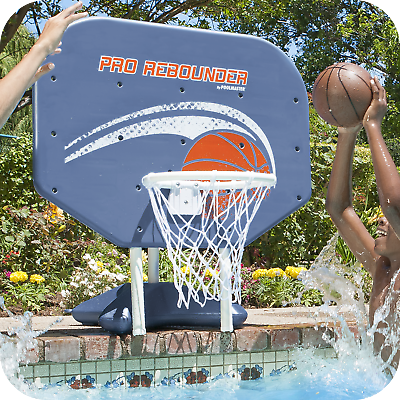 #ad #ad Pool Basketball Hoop Water Game Sits Poolside Fun All Weather Blue Backboard