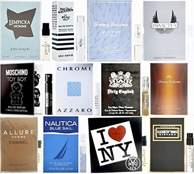 12 Men#x27;s Cologne Top Designer Sample Vial Best Rated Colognes Sample Set