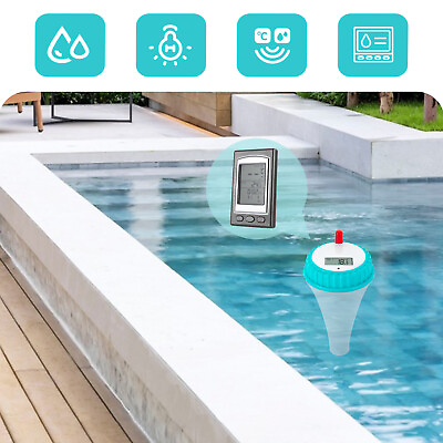 #ad New Wireless Floating Temp Thermometer Swimming Pool Aquarium Spas Fish Pond