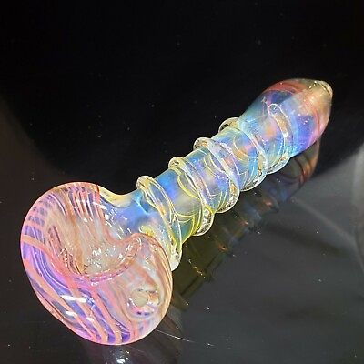 4.5quot; Glass Pipes Outside TWIST Bowl Hand Pipe Fumed Color Changing Tobacco
