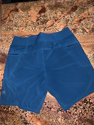 #ad Lululemon Men’s blur Board Shorts Swim Trunks Drawstring waist Size 36 flaw *