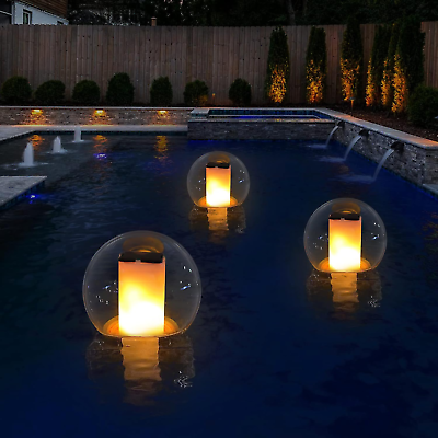 #ad Solar Floating Pool Lights for Swimming Pool Outdoor Waterproof Decorations So