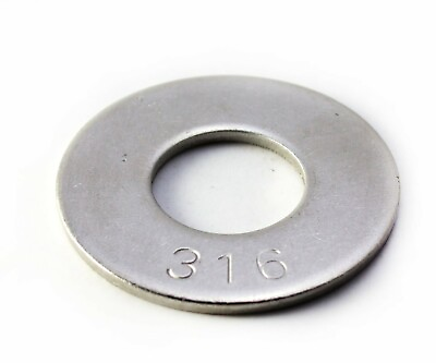 Flat Washer 316 Stainless Steel choose size #10 1 4 5 16 3 8 1 2