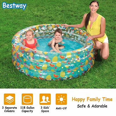 Outdoor Kids Inflatable Swimming Pools Baby Ball Pit Paddling Pool 59quot; x 21quot;