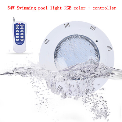 #ad #ad RGB Swimming Pool Lights 12V AC 54W LED Spa Waterproof Lamp Underwater Lamp ABS