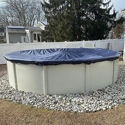 #ad Winter Block Winter Pool Cover for Above Ground Pools 15’ Ft. Round Winter Ab...