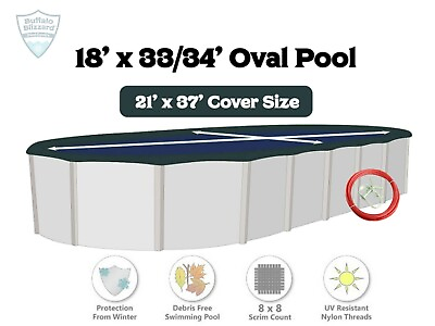 Buffalo Blizzard 18#x27; x 33#x27; Oval Deluxe Above Ground Swimming Pool Winter Cover