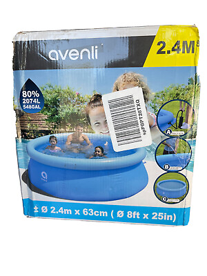 #ad JLeisure 8 Ft x 25quot; Prompt Set Inflatable Outdoor Backyard Swimming Pool Blue