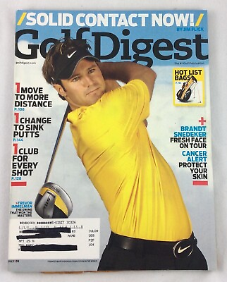 #ad 2008 07 July Golf Digest Magazine Trevor Immelman Solid Contact Now