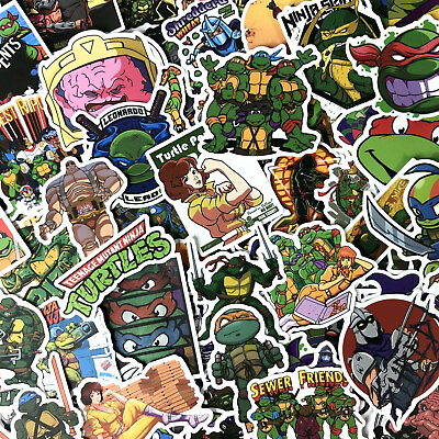 100pc TMNT Teenage Mutant Ninja Turtles Phone Laptop Cartoon Decal Sticker Pack