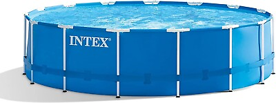 #ad INTEX 28241EH 15ft x 48in Metal Frame Pool with Cartridge Filter Pump