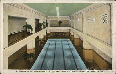 #ad WashingtonDC Swimming PoolAmbassador Hotel Kropp District of Columbia Postcard
