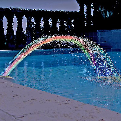 #ad Colorfoul Pool Accessory Lights Show Waterfall Fountain Above Ground w LED Light