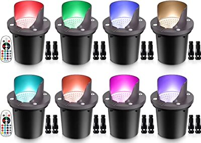 #ad Rgb Low Voltage Landscape Lights Color Changing 12w Outdoor Inground Lights With