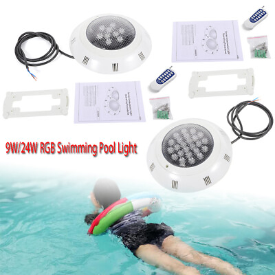 #ad #ad RGB LED Underwater Fountain Swimming Pool Light Waterproof Lamp amp; Remote NEW
