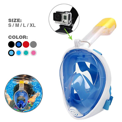 #ad Full Face Mask Swimming Underwater Diving Snorkel Scuba S M For TeenagerChild