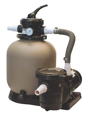 #ad Sand Filter System with 1 Horsepower HP Dual 2 Speed Pump for Above Ground Pools