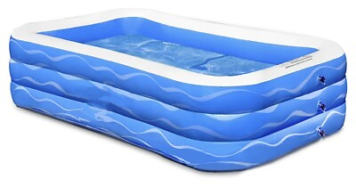 #ad AirExpect Inflatable Swimming Pool Family Full Sized Pools 118quot; x 72quot; x 22quot;