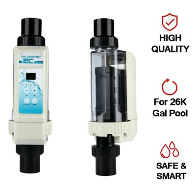 Salt Chlorine Generator Salt Water Chlorinator System 26k Gallon for Above Pool.