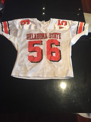 #ad Game Worn Used Oklahoma State Cowboys Football Jersey #56 Sports Belle XXL