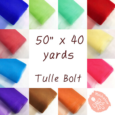 #ad 54quot; x 40 yards Tulle Fabric Bolt Tutu Wedding Decoration Party Craft