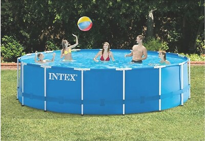 #ad NEW Intex 28241EH 15’ x 48” Metal Frame Above Ground Pool Set with Filter Pump
