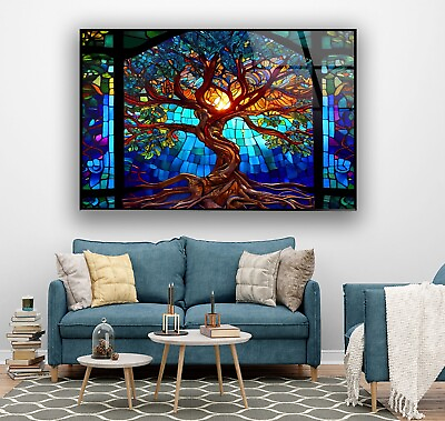 #ad Life of Tree Tempered Glass Wall ArtWall DecorFree Shipping WorldWide