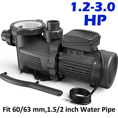 #ad 1.2 3.0 HP High Performance Pump 220V 240V 1.5 or 2 inch plumbing For Pentair