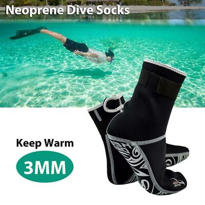 Coldproof 3MM Neoprene Wetsuit Socks Booties Winter Swimming Diving Snorkeling